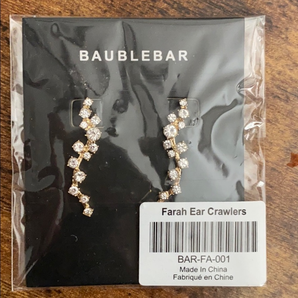 Baublebar diamond ear crawler earrings